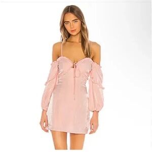 Majorelle Light Pink Off-Shoulder Dress Sz L